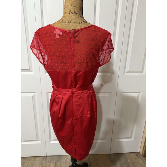 Kate Young Red Sleeveless Dress Size 10 - Picture 5 of 10